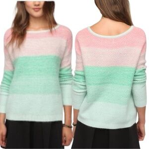 Urban Outfitters Pins and Needles Angora Ombre Stripe Sweater Women's Size Med